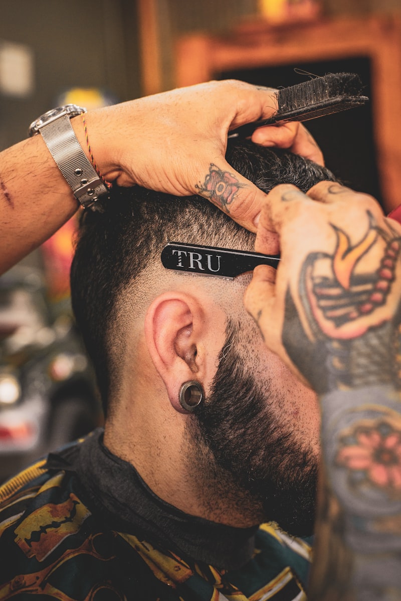 Detalle de un fade recién hecho